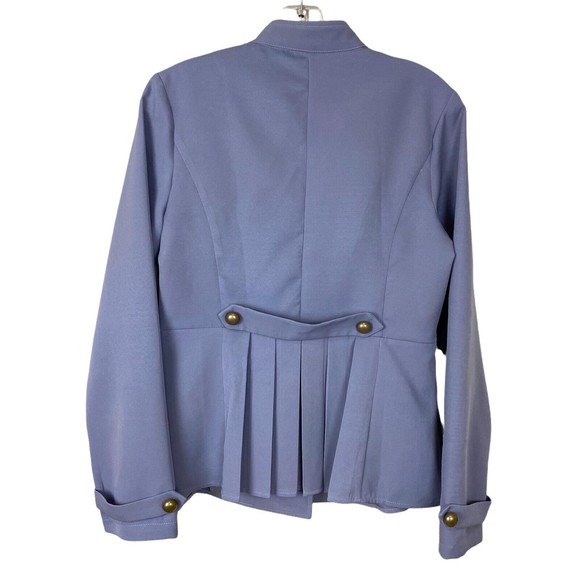 NWT SCARLET DARKNESS Bottoms Front Unlined Fitted Purple Jacket blazer Sz M - Picture 2 of 7